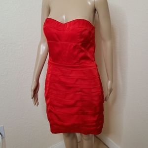 Strapless Sexy Short Red Dress - Size 10